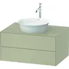 Image de Duravit White Tulip, Meuble sous-lavabo Suspendu, Largeur 800 x Profondeur 550mm, avec 2 tiroirs, avec Technologie Tip-on, WT49850H3H3, Couleur: Taupe Brillant