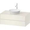 Image de Duravit White Tulip, Meuble sous-lavabo Mural, Largeur 1000 x Profondeur 550mm, avec 2 tiroirs, avec Technologie Tip-on, WT49860H4H4, Couleur: Blanc Nordique Brillant