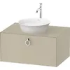 Image de Duravit White Tulip, Meuble sous-lavabo Mural, Largeur 800 x Profondeur 550mm, avec 1x Coulissant, avec poignée, WT49800H3H3, Couleur: Taupe Brillant
