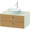 Image de Duravit White Tulip, Meuble sous-lavabo Suspendu, Largeur 800 x Profondeur 550mm, avec 2 tiroirs, avec poignée, WT49900H5H4, Couleur: Nature