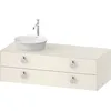 Image de Duravit White Tulip, Meuble sous-lavabo Suspendu, Largeur 1300 x Profondeur 550mm, avec 2 tiroirs, avec poignée, WT4992LH4H4, Couleur: Blanc Nordique Brillant