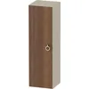 Image de Duravit White Tulip Armoire mi-Hauteur, Largeur 400 x Profondeur 360mm, 1 arrêt de Porte à Gauche avec poignée, WT1333L77H3, Couleur: Corps : Taupe Haute Brillance, façade : Noyer américain Massif