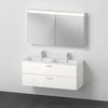 Image de Duravit Ensemble mobilier XBase 130x49cm, WT 2HL, WTU 2 SBK, vis aggloméré, blanc brillant