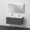 Image de Duravit Xbase, Ensemble de Meubles muraux, avec Armoire de Toilette LED, lavabo et Meuble sous-lavabo, Largeur 1270 mm, XB006804949, Couleur: Version