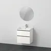 Image de Ensemble de Meubles D-Neo, lavabo de Meuble avec Meuble sous-lavabo Mural et Miroir LED (Rond), 650x2000mm, DE010902222, Couleur: Version