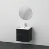 Image de Ensemble de Meubles D-Neo, lavabo de Meuble avec Meuble sous-lavabo Mural et Miroir LED (Rond), 650x2000mm, DE010901616, Couleur: Version