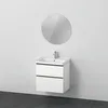 Image de Ensemble de Meubles D-Neo, lavabo de Meuble avec Meuble sous-lavabo Mural et Miroir LED (Rond), 650x2000mm, DE010901818, Couleur: Version