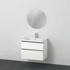 Image de Ensemble de Meubles D-Neo, lavabo de Meuble avec Meuble sous-lavabo Mural et Miroir LED (Rond), 800x2000mm, DE011001818, Couleur: Version