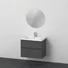 Image de Ensemble de Meubles D-Neo, lavabo de Meuble avec Meuble sous-lavabo Mural et Miroir LED (Rond), 800x2000mm, DE011004949, Couleur: Version