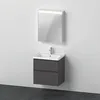 Image de Ensemble de Meubles D-Neo, lavabo de Meuble avec Meuble sous-lavabo Mural et Armoire de Toilette LED (Stop à Gauche), 650x2000mm, DE0115L4949, Couleur: Version