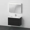 Image de Ensemble de Meubles D-Neo, Meuble lavabo avec Meuble sous-lavabo Mural et Armoire de Toilette LED, 1000x2000mm, DE011701616, Couleur: Version