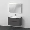 Image de Ensemble de Meubles D-Neo, Meuble lavabo avec Meuble sous-lavabo Mural et Armoire de Toilette LED, 1000x2000mm, DE011704949, Couleur: Version