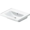 Image de Duravit Meuble lavabo D-Neo 60x48 cm, sans robinet, blanc, avec trop-plein, perçage robinet
