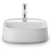 Image de Duravit Zencha lavabo à poser 42x42 cm, m L, H I P, sans trop-plein, gris, blanc satiné