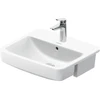 Image de Duravit Demi-lavabo encastré No. 1 55x46 cm, EB v ob, m HL, ÜL, HLB, blanc