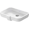 Image de Duravit Soleil by Starck lavabo encastré, 525x405mm, avec trop-plein, sans plage de robinetterie, 039749, 03974900601, Couleur: blanc