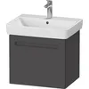 Image de Duravit No.1 bâti-Support pour lavabo, 1 tiroir, 540x426x478mm, avec découpe Siphon, tiroir intérieur, N143810, Couleur: Décor Graphite Mat