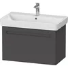 Image de Duravit No.1 bâti-Support pour lavabo, 1 tiroir, 740x426x478mm, N142830, Couleur: Décor Graphite Mat