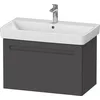 Image de Duravit No.1 bâti-Support pour lavabo, 1 tiroir, 740x426x478mm, avec découpe Siphon, tiroir intérieur, N143830, Couleur: Décor Graphite Mat