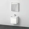 Image de Duravit No.1 Ensemble de Meubles 550, INCL. lavabo, Meuble sous-lavabo, Armoire de Toilette avec charnières à Droite, N10153R18180000, Couleur: Blanc