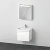 Image de Duravit No.1 Ensemble de Meubles 650, INCL. lavabo, Meuble sous-lavabo, Armoire de Toilette avec charnières à Droite, N10157R18180000, Couleur: Blanc