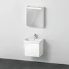 Image de Duravit No.1 Ensemble de Meubles 600, Comprenant lavabo 600, Meuble sous-lavabo, Armoire de Toilette avec charnières à Droite, tiroir intérieur, découpe Siphon, N10165R18180000, Couleur: Blanc