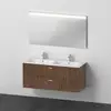 Image de Duravit Ensemble meuble XBase 2 tiroirs, 130 cm, noyer foncé
