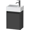 Image de Duravit Meuble sous lavabo Ketho.2 36,4x23,8 cm, à droite, gris mat, 1 porte, suspendu