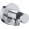 Image de Duravit Coude mural DN 15, avec robinet de douche, rosace ronde, chrome