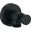 Image de Duravit Coude mural DN 15, avec robinet de douche, rosace ronde, noir mat