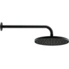 Image de Duravit Bras de douche 410 mm, noir mat, coudé, fixation murale, rosace ronde
