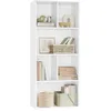 Image de WOLTU Bibliothèque Etagère de Rangement en MDF pour Salon 6 Compartiments,50x29x121cm SK005ws