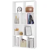 Image de WOLTU Bibliothèque, Étagère Rangement, Meuble de Rangement, Bibliothèque à 4 Niveaux, Meuble Cube avec 10 Compartiments Ouverts, en Bois d’Ingénierie, Blanc, 60x20x120cm