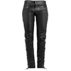 Image de Mauritius GWTie UP Jeans Femme Pantalon en Cuir Noir XXL 100% Cuir Slim Fit