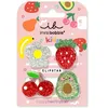 Image de invisibobble CLIPSTAR KIDS FRUTTI FUN - Lot de 4 barrettes à cheveux colorées et scintillantes pour des cheveux sains - Design fruits et fleurs - Parfait pour les enfants