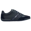 Image de BOSS pour homme. 50498265 Baskets en cuir Saturn navy (44), Plat, Lacets, Casuel, Marine