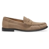 Image de BOSS pour homme. 50563161 Mocassins en daim avec logo beige gravé et antifaz... (40), Cuir, Plat, Aucun, Casuel