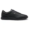 Image de BOSS Hommes Nitan Lowp Baskets en Cuir avec Logo imprimé en Transfert