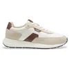 Image de BOSS pour homme. 50568951 Baskets en cuir Vinston Runn beiges (41), Plat, Lacets, Casuel