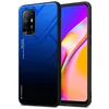 Image de cadorabo Housse Compatible avec Oppo A94 5G en Bleu - Noir - Coque de Protection Bicolore en Silicone TPU et Dos en Verre trempé