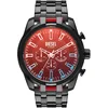 Image de Diesel Montre pour homme, Split, mouvement chronographe, boîtier en acier inoxydable noir de 51 mm avec bracelet en acier inoxydable, DZ4589