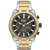 Image de Diesel Split Montre pour Hommes, Mouvement Chronographe avec Bracelet en Silicone, Acier Inoxydable ou Cuir, Ton Argent et Ton Or, 51mm