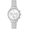 Image de Fossil Neutra Montre pour femmes, mouvement chronographe, bracelet en acier inoxydable ou en cuir