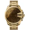 Image de Diesel Montre Mega Chief chronographe, en Acier Inoxydable, doré, pour Homme, DZ4662