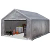 Image de TOOLPORT Tente de Stockage 4x6 m Hangar de Stockage Abri Tente de Garage Bâche PE 350 N étanche à l'eau en Gris