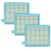 Image de vhbw 3x filtre compatible avec Philips FC9521, FC9520, FC9523, FC9522, FC9524, FC9326, FC9327 aspirateur - filtre HEPA blanc/bleu clair