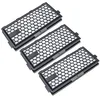 Image de vhbw 3x filtre compatible avec Miele Cat & Dog 5000, Capri, CAT AND DOG 2000, C3 Complete aspirateur - filtre à charbon actif HEPA noir/blanc