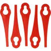 Image de vhbw 5x Lames compatible avec Florabest FAT 18 B2-95940 PA6, FAT 18 B3-102971 PA6 tondeuse - Lames de rechange, rouge, polyamide
