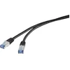 Image de Renkforce RF-4673684 RJ45 Câble réseau, câble patch CAT 6a S/FTP 3.00 m noir résistant aux UV 1 pc(s)