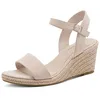 Image de Tamaris sandale femme à talon compensé beige 37 EU